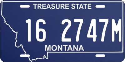 MT license plate 162747M