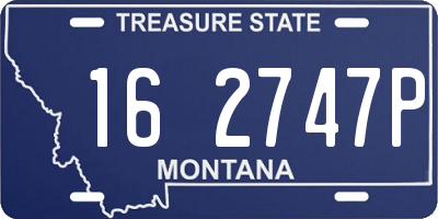 MT license plate 162747P