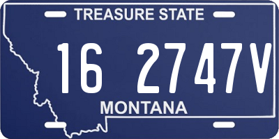 MT license plate 162747V