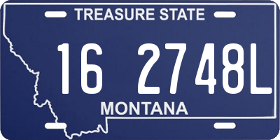 MT license plate 162748L