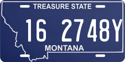 MT license plate 162748Y