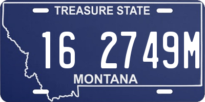 MT license plate 162749M