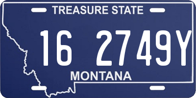MT license plate 162749Y