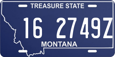 MT license plate 162749Z