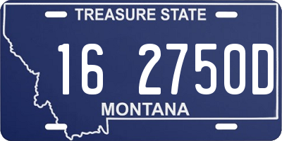 MT license plate 162750D