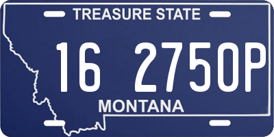 MT license plate 162750P