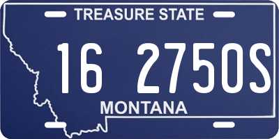 MT license plate 162750S