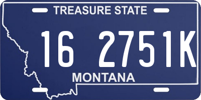 MT license plate 162751K