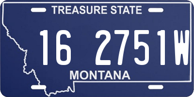 MT license plate 162751W