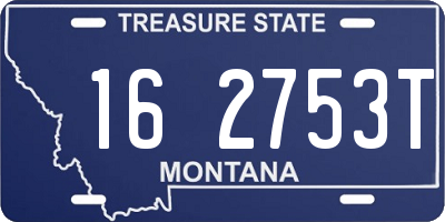 MT license plate 162753T