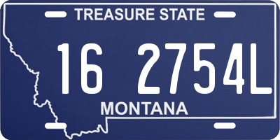MT license plate 162754L