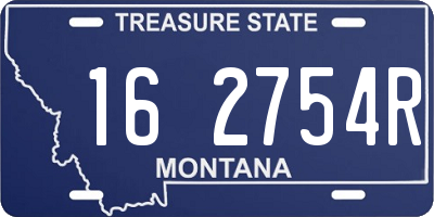 MT license plate 162754R