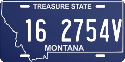 MT license plate 162754V