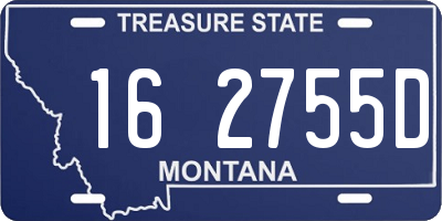 MT license plate 162755D