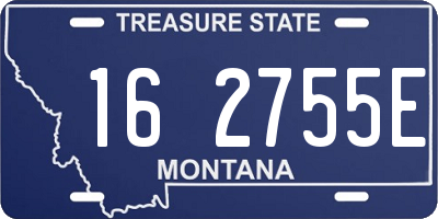 MT license plate 162755E