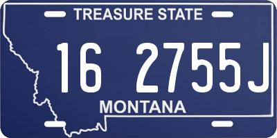 MT license plate 162755J