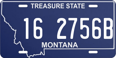 MT license plate 162756B
