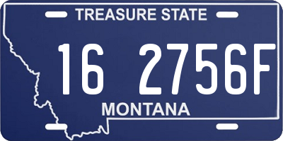 MT license plate 162756F