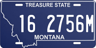 MT license plate 162756M