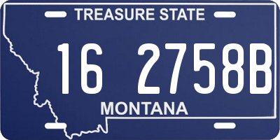 MT license plate 162758B