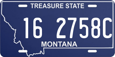 MT license plate 162758C