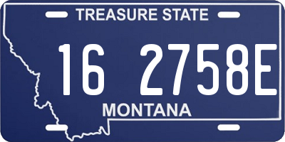 MT license plate 162758E