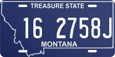 MT license plate 162758J