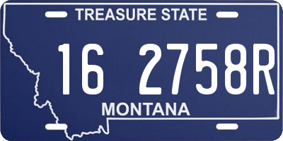 MT license plate 162758R