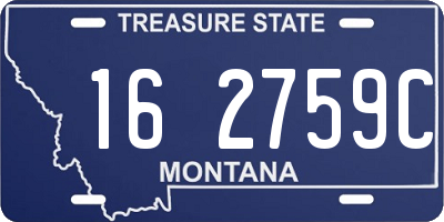 MT license plate 162759C