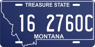 MT license plate 162760C