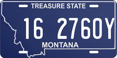 MT license plate 162760Y