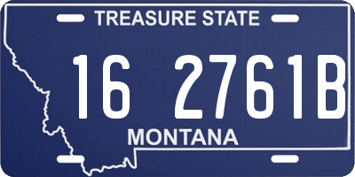 MT license plate 162761B