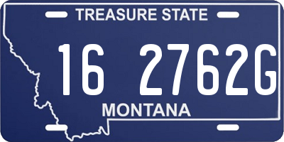 MT license plate 162762G