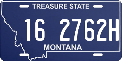 MT license plate 162762H