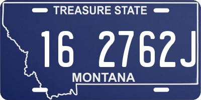 MT license plate 162762J