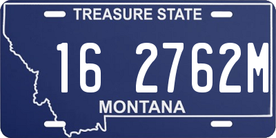 MT license plate 162762M
