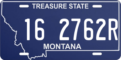 MT license plate 162762R
