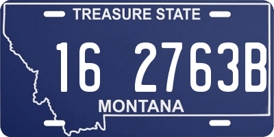 MT license plate 162763B