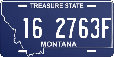 MT license plate 162763F