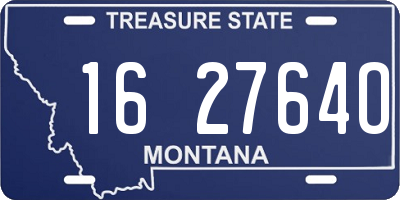 MT license plate 162764O