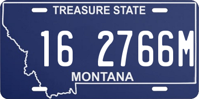 MT license plate 162766M
