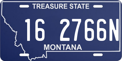 MT license plate 162766N
