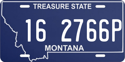MT license plate 162766P