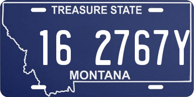 MT license plate 162767Y
