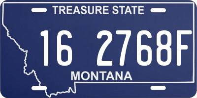 MT license plate 162768F