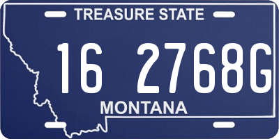 MT license plate 162768G