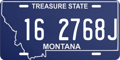 MT license plate 162768J