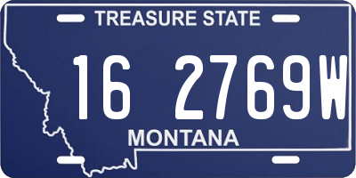 MT license plate 162769W