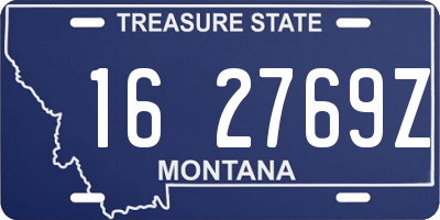 MT license plate 162769Z