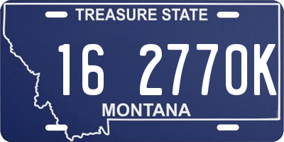 MT license plate 162770K